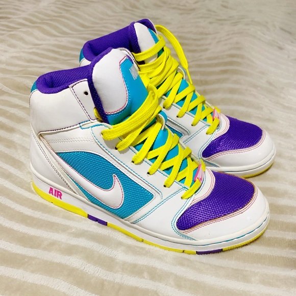 Nike Shoes - Nike Air 💜💛💙 Color Pop High Tops